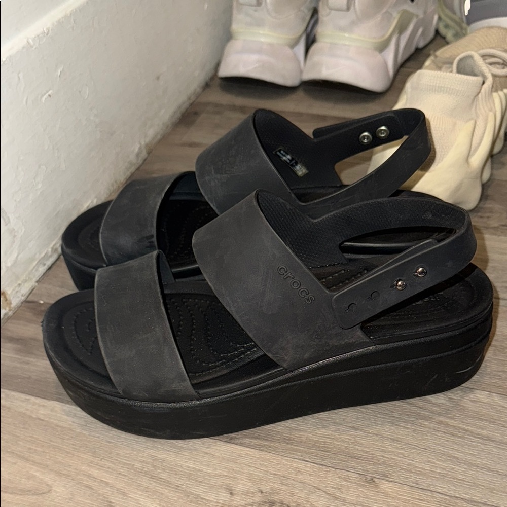Crocs platform sandals
